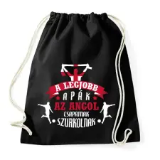 PRINTFASHION Angol csapat - Sportzsák, Tornazsák - Fekete tornazsák