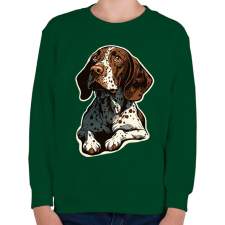 PRINTFASHION Angol vizsla pointer - Gyerek pulóver - Sötétzöld gyerek pulóver, kardigán