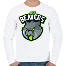 PRINTFASHION Angry Beavers - Férfi pulóver - Fehér