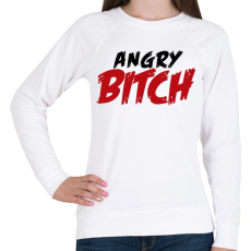 PRINTFASHION Angry Bitch - Női pulóver - Fehér