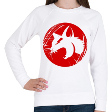 PRINTFASHION Angry cat - Női pulóver - Fehér