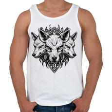 PRINTFASHION angry cerberus - Férfi atléta - Fehér