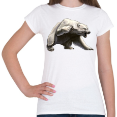 PRINTFASHION Angry Polar Bear - Női póló - Fehér