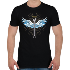 PRINTFASHION Angyali szerelő - Férfi póló - Fekete férfi póló