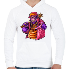PRINTFASHION ANIMAL - Férfi kapucnis pulóver - Fehér