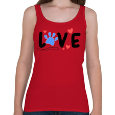 PRINTFASHION Animal love - Női atléta - Cseresznyepiros női trikó