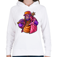 PRINTFASHION ANIMAL - Női kapucnis pulóver - Fehér női pulóver, kardigán