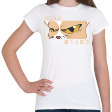 PRINTFASHION Anime cica - Női póló - Fehér női póló