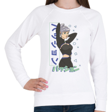PRINTFASHION Anime csaj - Női pulóver - Fehér női pulóver, kardigán