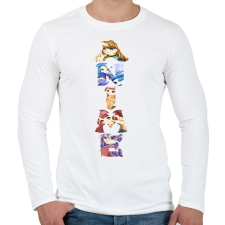 PRINTFASHION Anime - Férfi hosszú ujjú póló - Fehér férfi póló