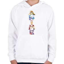 PRINTFASHION Anime - Gyerek kapucnis pulóver - Fehér gyerek pulóver, kardigán
