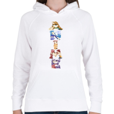 PRINTFASHION Anime - Női kapucnis pulóver - Fehér