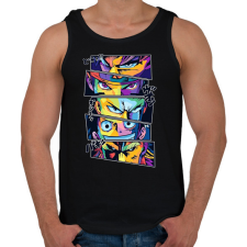 PRINTFASHION Anime szemek - Férfi atléta - Fekete atléta, trikó