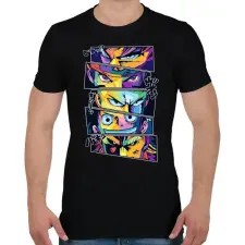 PRINTFASHION Anime szemek - Férfi póló - Fekete férfi póló
