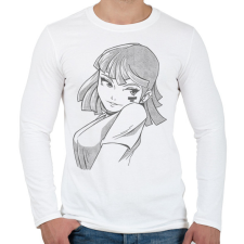 PRINTFASHION Animés csaj - Férfi hosszú ujjú póló - Fehér férfi póló