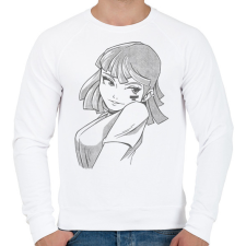 PRINTFASHION Animés csaj - Férfi pulóver - Fehér férfi pulóver, kardigán
