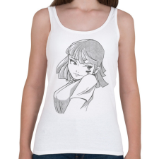 PRINTFASHION Animés csaj - Női atléta - Fehér női trikó