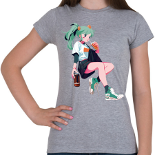 PRINTFASHION Animés csaj - Női póló - Sport szürke női póló