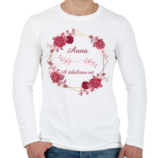 PRINTFASHION Anna - Férfi hosszú ujjú póló - Fehér férfi póló