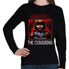 PRINTFASHION ANNABELLE - Női pulóver - Fekete női pulóver, kardigán