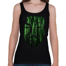 PRINTFASHION Anonymous bináris kód - Női atléta - Fekete