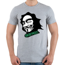 PRINTFASHION Anonymous - Férfi póló - Sport szürke férfi póló