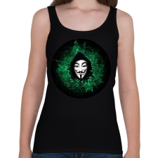 PRINTFASHION Anonymous hacker - Női atléta - Fekete női trikó