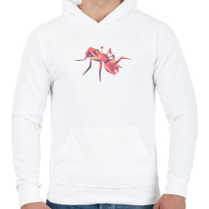 PRINTFASHION ant-hangya-polominta - Férfi kapucnis pulóver - Fehér