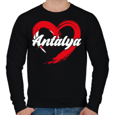 PRINTFASHION Antalya - Férfi pulóver - Fekete