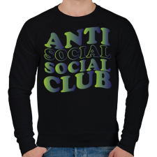 PRINTFASHION Anti social social club - zöld - Férfi pulóver - Fekete férfi pulóver, kardigán