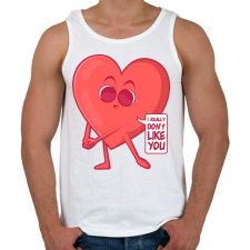 PRINTFASHION Anti Valentin nap - Férfi atléta - Fehér atléta, trikó