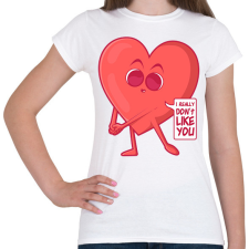 PRINTFASHION Anti Valentin nap - Női póló - Fehér női póló