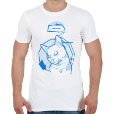 PRINTFASHION Antisocial cat - Férfi póló - Fehér