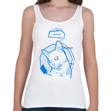 PRINTFASHION Antisocial cat - Női atléta - Fehér női trikó