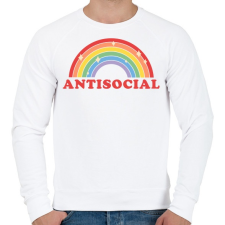 PRINTFASHION Antisocial club - Férfi pulóver - Fehér férfi pulóver, kardigán