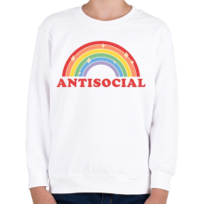 PRINTFASHION Antisocial club - Gyerek pulóver - Fehér