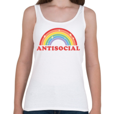 PRINTFASHION Antisocial club - Női atléta - Fehér