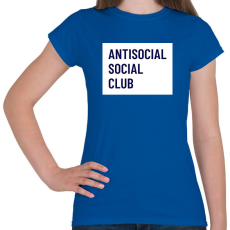 PRINTFASHION ANTISOCIAL - Női póló - Királykék