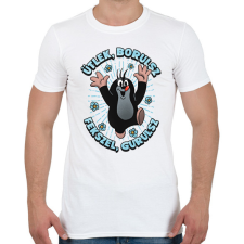 PRINTFASHION Antiszociális Kisvakond - Férfi póló - Fehér férfi póló