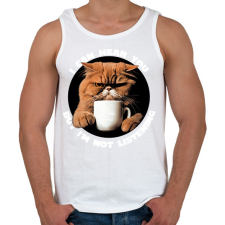 PRINTFASHION Antiszociális macska - Férfi atléta - Fehér atléta, trikó