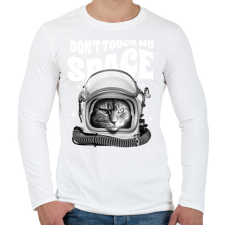 PRINTFASHION Antiszociális macska - Férfi hosszú ujjú póló - Fehér férfi póló