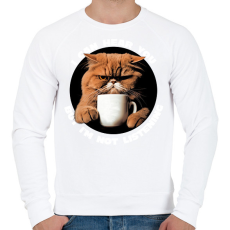 PRINTFASHION Antiszociális macska - Férfi pulóver - Fehér