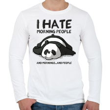PRINTFASHION Antiszociális panda - Férfi hosszú ujjú póló - Fehér férfi póló