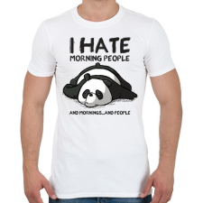 PRINTFASHION Antiszociális panda - Férfi póló - Fehér férfi póló