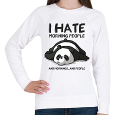 PRINTFASHION Antiszociális panda - Női pulóver - Fehér