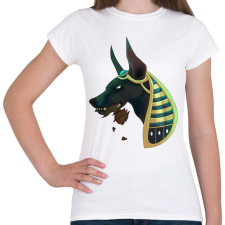 PRINTFASHION ANUBIS WITH ROSE SMITE - Női póló - Fehér női póló