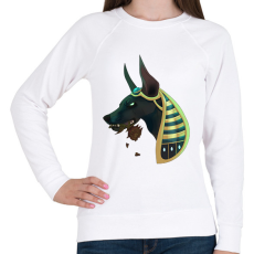 PRINTFASHION ANUBIS WITH ROSE  SMITE - Női pulóver - Fehér