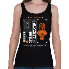 PRINTFASHION Anxiety - Női atléta - Fekete