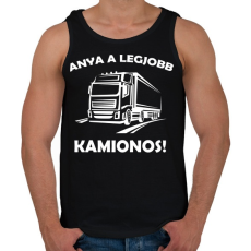 PRINTFASHION Anya a legjobb kamionos  - Férfi atléta - Fekete