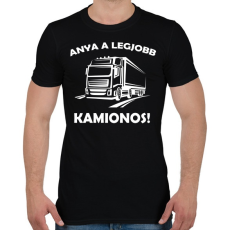 PRINTFASHION Anya a legjobb kamionos  - Férfi póló - Fekete
